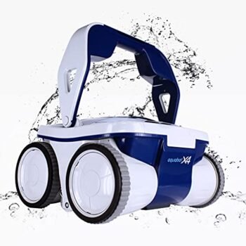 Aquabot X4 Robotic Pool Cleaner with Active Scrubbing Brush, AutoX Pool Mapping, Dual High Capacity Filters, Wall Climbing, and 2 Year Warranty