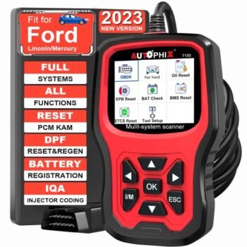 AUTOPHIX 7150 Elite All System Diagnostic Scan Tool Compatible with Ford Lincoln Mercury OBD2 Scanner All Function Code Reader with Engine ABS SRS SAS EPB TPMS Battery Registration Tool【2023 Version】