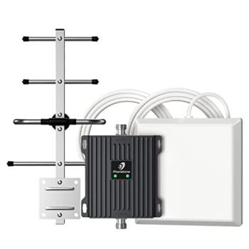 Cell Phone Signal Booster for Verizon and AT&T | Up to 4,500 Sq Ft | Boost 4G LTE 5G Signal on Band 12/13/17 | 65dB Dual Band Cellular Repeater with High Gain Antennas | FCC Approved