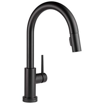 Delta Faucet Trinsic VoiceIQ Touchless Kitchen Faucets with Pull Down Sprayer, Smart Faucet, Alexa and Google Assistant Voice Activated, Kitchen Sink Faucet, Matte Black 9159TV-BL-DST