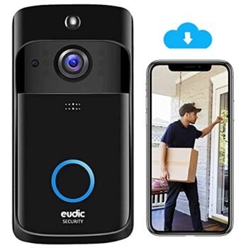 Doorbell Camera Wireless WiFi Video Doorbell Two-Way Audio Human PIR Motion Detection HD Security Camera Real-Time Video for iOS & Android Phone