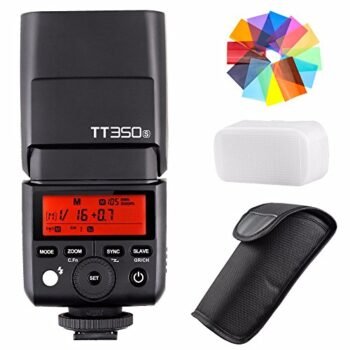 EACHSHOT Godox TT350S 2.4G HSS 1/8000s TTL GN36 Wireless Speedlite Flash for Sony Mirrorless DSLR A7 A7R A7S A7-II A7-III A7R-II A7R-III A7S-II A6300 A6000 w/Color Filter