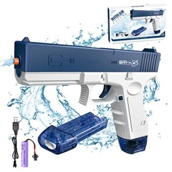 Electric Water Guns for Kids Ages 8-12[32FT Range] Automatic Squirt Guns for Boys,Water Soaker Gun Toy,Water Squirter for Kids & Adults Summer Pool Beach Party Water Blasters for Kids (Blue)