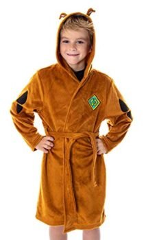 INTIMO Scooby Doo Kids Costume Robe Soft Plush Fleece Hooded With Ears (10/12)