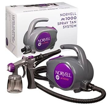 Norvell Sunless Kit - M1000 Mobile HVLP Spray Tan Airbrush Machine + 8 oz Tanning Solutions in Ultra Vivid 'Cosmo', Venetian and Dark + Norvell Training Program