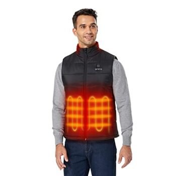 ORORO Men's Lightweight Heated Vest with Battery Pack (Black,XL)