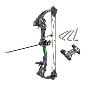 PSE ARCHERY Guide Junior Compound Bow Set - for Youth, Kids, & Beginners - Recommended for Ages 10 & Up - Highly Adjustable- 8-26LB Pull- Right Hand Only