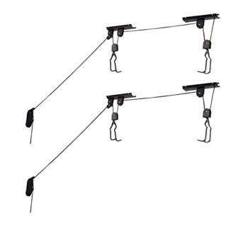 RAD Sportz Bicycle Hoist 2-Pack Quality Garage Storage Bike Lift with 100 lb Capacity Even Works as Ladder Lift Premium Quality