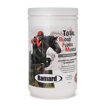 Ramard Blood Fluids Muscle Replenishment for Race Horses - Horse Supplements with Electrolytes, Blood Builder, & Muscle Builder, Powder Supplements for Horse Games High Performance, 2.3 lbs Jar