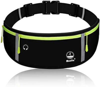 Running Belt Fanny Packs for Women Men, Belt Bag Running Phone Holder Waist Pack for Festival Sports Workout - Black