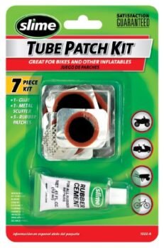 Slime 1022-A Tube Rubber Patch Kit, For Bikes And Other Inflatables, Contains, 5 Patches, Scuffer And Glue