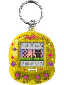 Top Secret Toys Giga Pets CompuKitty & StarCat Electronic Virtual Pet Toy, 2 Pets 1 Device, New Glossy Housing Shell, Classic 90s CompuKitty, 3D Pet Live in Motion