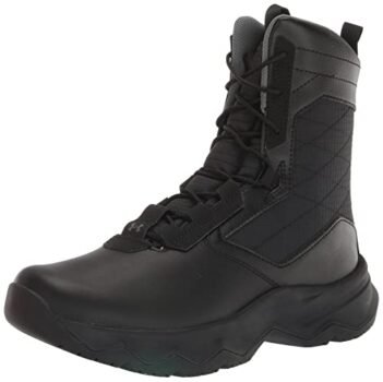 Under Armour Men's Stellar G2 Side Zip Military and Tactical Boot, Black (001)/Pitch Gray, 9.5