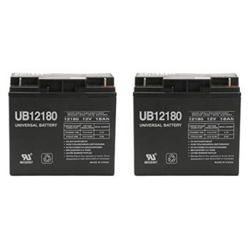 Universal Power Group 12V 18Ah Replacement Battery for Earthwise Electric Lawn Mower - 2 Pack