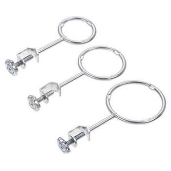 uxcell Support Rings with Clamps 50/68/85mm Inner Dia. Closed for Lab Stand Base Iron Chrome Plated Set of 3