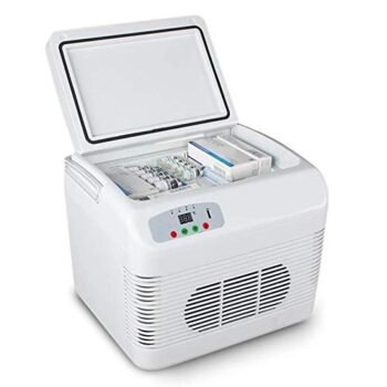Wlehome Portable Car Refrigerator12L, Mini Fridge Cooler, Freezer Drug Insulin Vaccine Storage, Refrigeration or Warmer, for Car Home Travel Camping Picnic,White