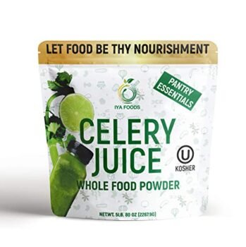 100% CELERY WHOLE FOOD – Our Celery Juice Powder is made from one ingredient only i.e. celery juice. Plant-Based, Non-GMO, Gluten-free naturally powerful whole vegetable powder,5 Lbs