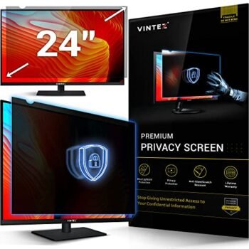 24 Inch Computer Privacy Screen Filter for 16:9 Widescreen Computer Monitor - Anti-Glare - Anti-Scratch Protector Film - Data confidentiality Shield