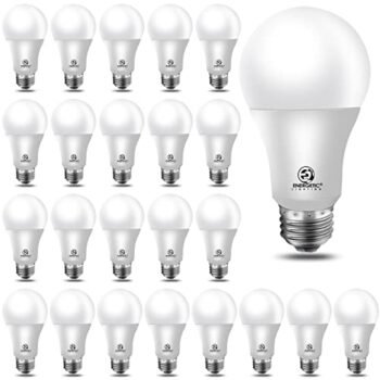 24-Pack A19 LED Light Bulb, 60 Watt Equivalent, Daylight 5000K, E26 Medium Base, Non-Dimmable LED Light Bulb, UL Listed