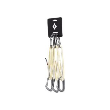 Black Diamond Miniwire Alpine Quickdraw 3 Pack, Miniwire Carabiners on Top and Bottom