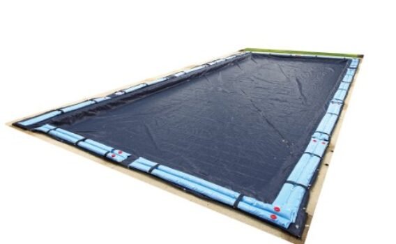 Blue Wave BWC752 Bronze 8-Year 20-ft x 40-ft Rectangular In Ground Pool Winter Cover,Dark Navy Blue