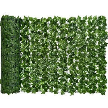 DearHouse 118x39.4in Artificial Ivy Privacy Fence Wall Screen, Artificial Hedges Fence and Faux Ivy Vine Leaf Decoration for Outdoor Garden Decor