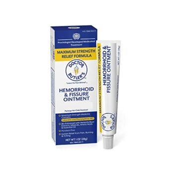 Doctor Butler's Hemorrhoid & Fissure Ointment – Hemorrhoid Treatment with Phenylephrine HCI and Lidocaine for Fast Acting Relief of Swelling, Discomfort, and Itching in one Hemorrhoid Cream (1 oz.)