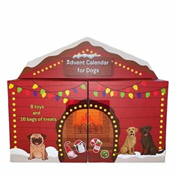 Dog Advent Calendar 24 Day Count Down to Christmas from Think Dog by Delca (8 Toys and 16 Treats)