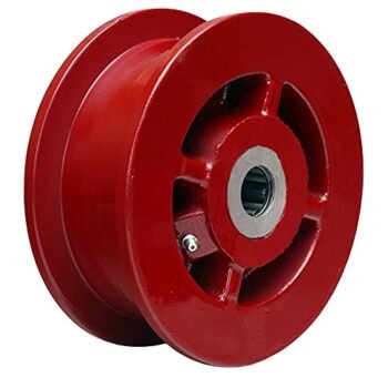 Double Flanged Track Wheel 6" Diameter x 2-1/8" Face x 3-1/4" Hub Length with 1" Roller Bearing