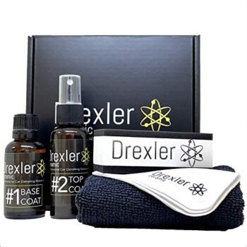 Drexler Ceramic Coating for Cars - Professional Car Detailing Kit, Easy to Apply Car Care Products - Provides 3-5 Years of Gloss & Protection, 9H Hardness, Extra Hydrophobic Coating, High Shine Finish