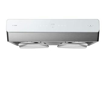 FOTILE Pixie Air UQG3002 30” Stainless Steel Under Cabinet Range Hood, 850 CFMs Kitchen Over Stove Exhaust Vent with LED Lights Dual AC Motors, Motion Control and Touchscreen