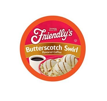 Friendly's Flavored Ice Cream Coffee Pods, Compatible with Keurig K Cup Brewers (Butterscotch Swirl, 40 Count)