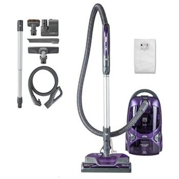 Kenmore 600 Series Friendly Lightweight Bagged Canister Vacuum with Pet PowerMate, Pop-N-Go Brush, 2 Motors, HEPA Filter, Aluminum Telescoping Wand, Retractable Cord and 4 Cleaning Tools, Purple