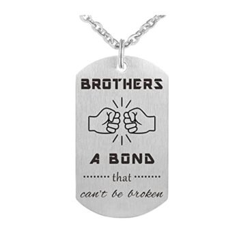 MXRSDF Brothers Necklace Gifts, Lil Bro from Big Bro Dog Tag