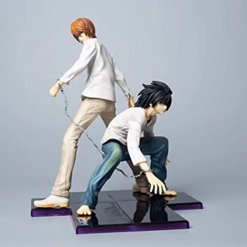 Nmomoytu Yagami Light & L Action Figure Anime Figure Model Figure Collection Doll Gift 24cm