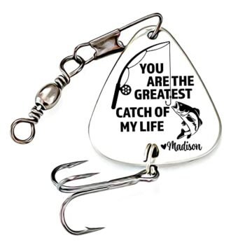 Personalized Fishing Lure You Are The Greatest Catch Of My Life Fishing Lure Gift Men's Gift for Husband Gift Boyfriend Personalized Name GREATEST-LURE