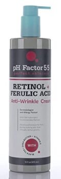 PH Factor 5.5 Clinical Retinol Advanced Moisture Cream For Face, Body, Hands & Dry Skin, Wrinkle Cream Boosts Skin Firmness, Made In USA, Anti Aging Cream, Retinol Moisturizer, Large 16 Fl Oz W/Pump
