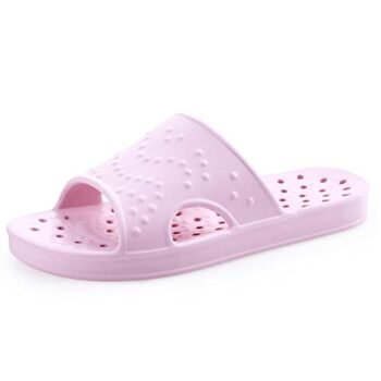 shevalues Shower Shoes for Women with Arch Support Quick Drying Pool Slides Lightweight Beach Sandals with Drain Holes, Pink-Update Version 8-9 Women / 6.5-7.5 Men