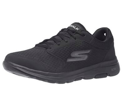 Skechers mens Gowalk 5 Qualify - Athletic Mesh Lace Up Performance Walking Shoe Sneaker, Black, 13 X-Wide US