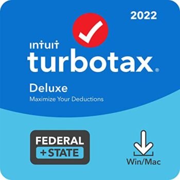 TurboTax Deluxe 2022 Tax Software, Federal and State Tax Return, [Amazon Exclusive] [PC/MAC Download]