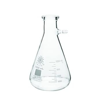 United Scientific™ FG5340-1000 Laboratory Grade Borosilicate Glass Heavy Wall Filtering Flask, Bolt Neck with Tubulation, 1000ml (1 Liter) Capacity
