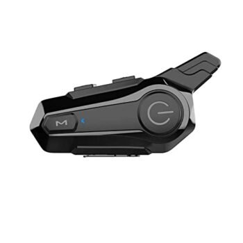 Wipeeyes Motorcycle Bluetooth Headset E1 Bluetooth Helmet Intercom Headset with CVC Noise Cancellation Stereo Music IPX6 Waterproof for Full face Helmet