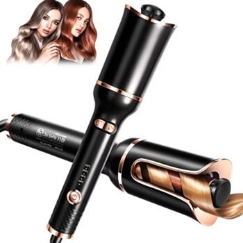 Automatic Curling Iron, Professional Automatic Hair Curler with 1" Curling Iron Large Slot & Adjustable 4 Temperature & 3 Timer, Dual Voltage Rotating Curling Iron with Auto Shut-Off for Hair Styling