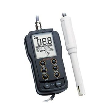 Hanna Instruments HI 9813-6N Waterproof pH/EC/TDS Temperature Meter Clean and Calibration Check for Growers, 0 to 50 Degree C, 9V Battery