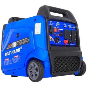 BILT HARD Generator 5500 Watt, Dual Fuel Quiet Inverter Generator with Electric Start, 120V NEMA 5-20R, NEMA TT-30R and 12V DC Output, 224cc Portable Outdoor Generators for Home Backup and RV Ready