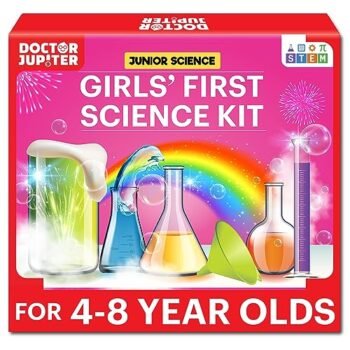 Doctor Jupiter Girls First Science Experiment Kit for Kids Ages 4-5-6-7-8| Gift Ideas for Birthday, Christmas for 4-8 Year Old Girls| STEM Learning & Educational Toys