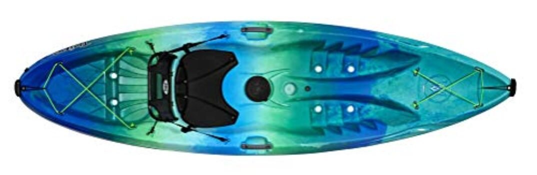 perception Kayaks Tribe 9.5 | Sit on Top Kayak for All-Around Fun | Large Rear Storage with Tie Downs | 9' 5"